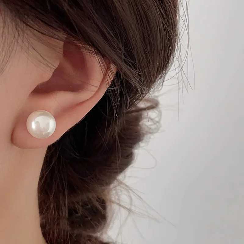 New 925 Sterling Silver Pearl Stud Earrings Simple Style Charm Women Earrings Beautiful Jewelry for Friends Birthday Party GiftXJ250915