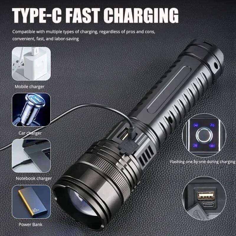 2000W 990000000Lm Ultra Bright Torch Built-In 1500Mah Flash Light Emergency Spotlights Long 15000M Most Powerful Led Flashlights
