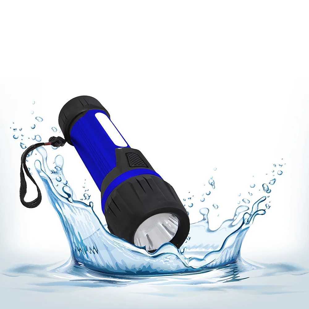 180 Lumens LED Flashlight Bulb 3 Watt High Beam Strobe Ergonomic Handle NonRoll Rubber Housing Nylon Strap Heavy Duty C250915