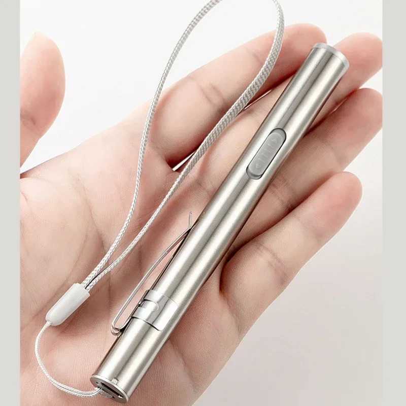Mini Portable Medical Handheld LED Pen Light Flashlight USB Rechargeable Dental Nurse Flashlight Rechargeable C250915