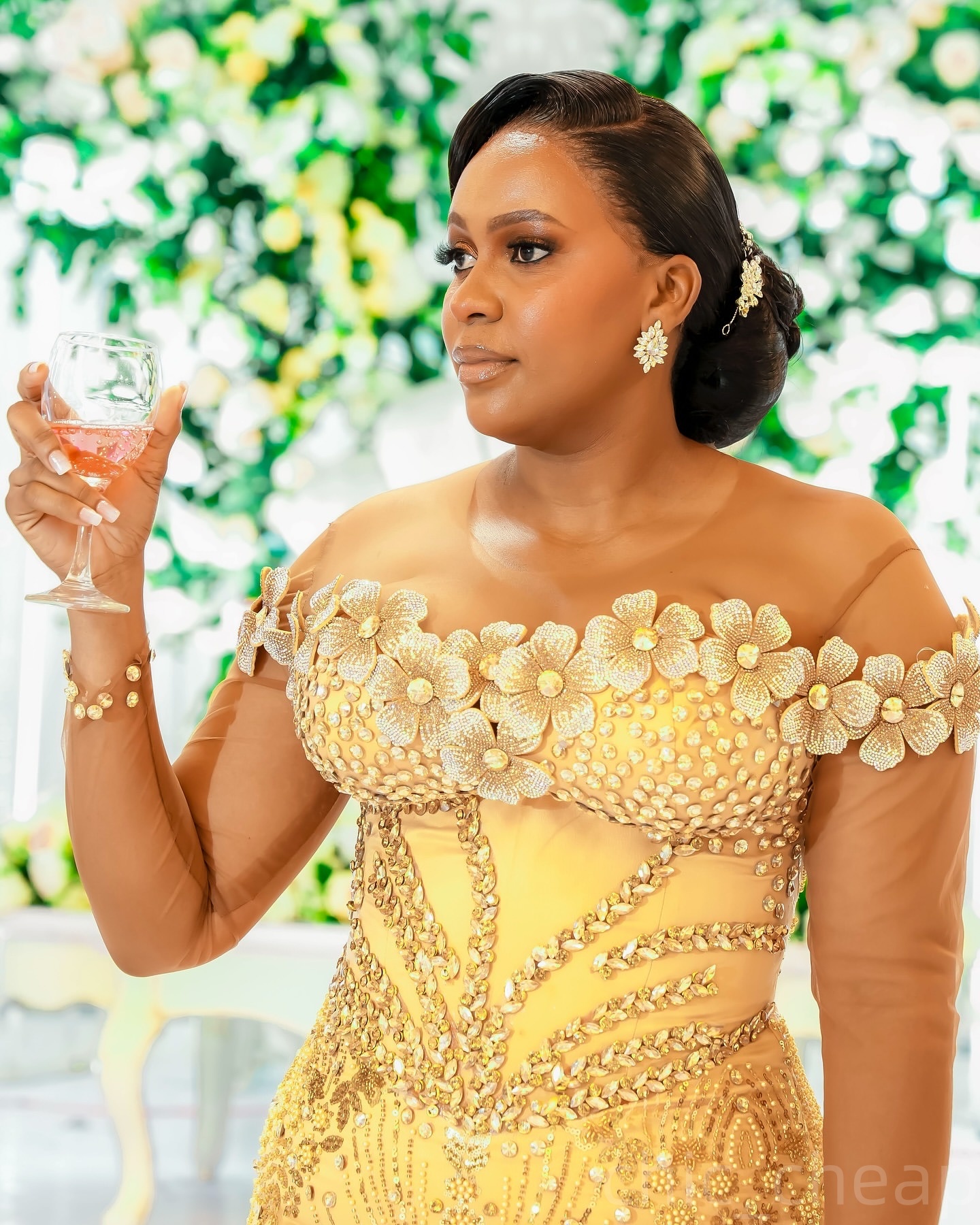 Aso Ebi Yellow Mermaid Prom Dresses 2025 Flowers Crystals Sequined Evening Formal Party Second Birthday Engagement Gowns Plus Size Dress For Special O