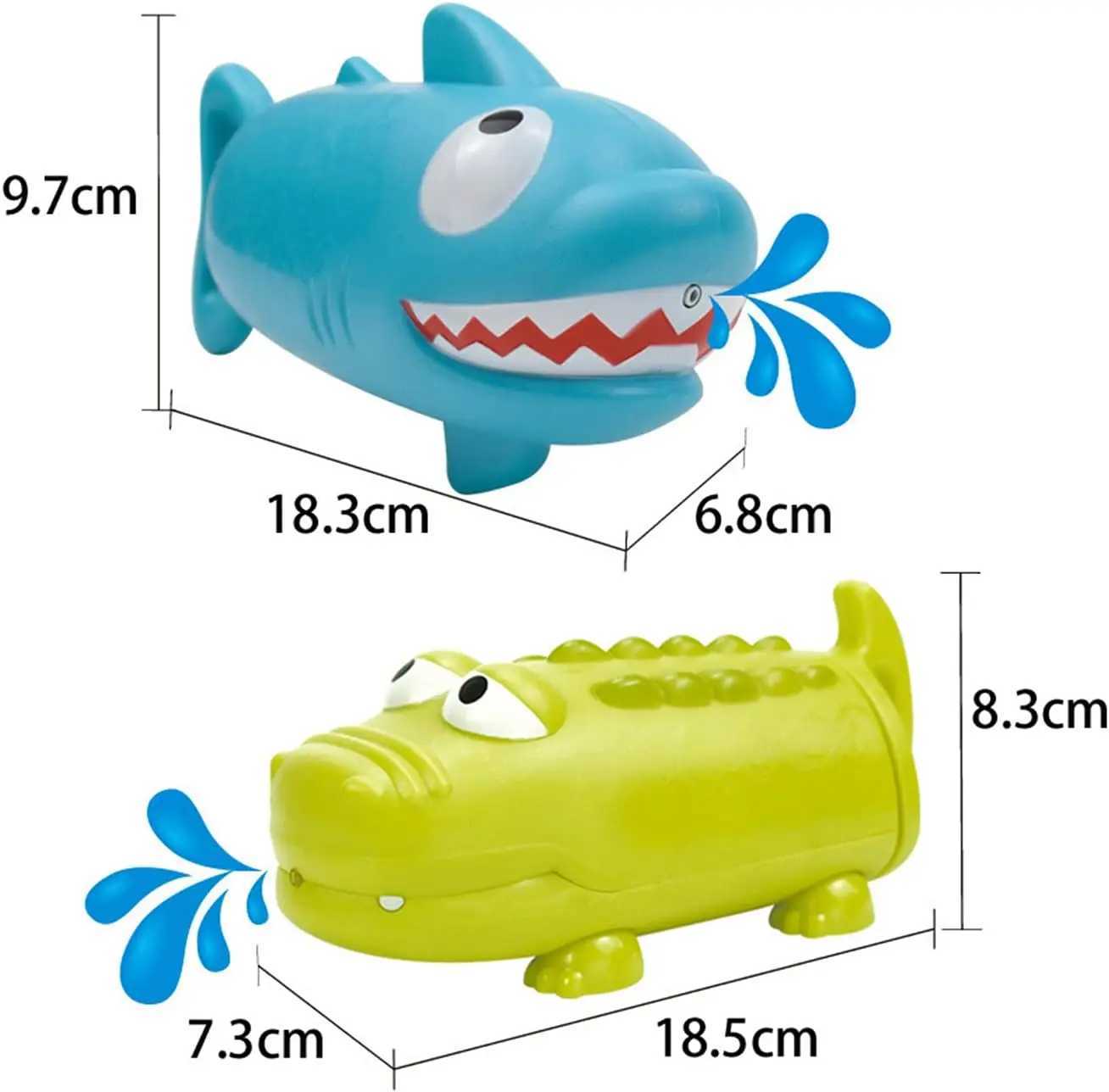 PullOut Water Guns Toy Crocodile Shark Piglet Water Gun Safe Kids Beach Swimming Pool Play Summer Toy C250915