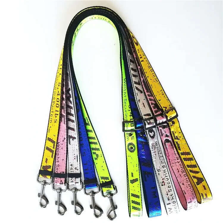 2025 new Designer Leashes Strong Durable Nylon Dog Training Leash Jacquard Letter Pattern Traction Rope 4 Feet/5 Foot Long 3/4 Inch 1 In Wide for Smal