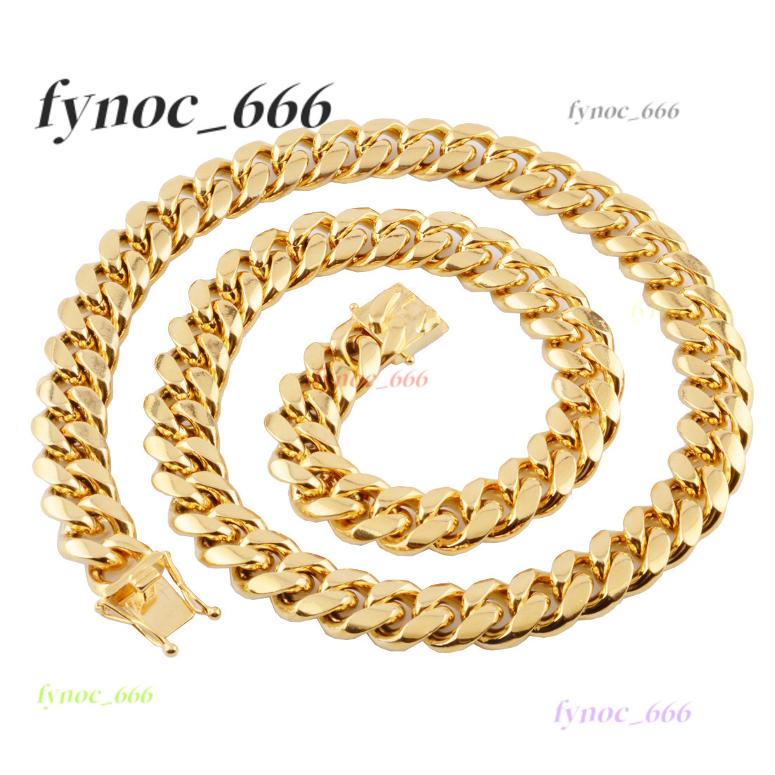 316L Stainless Steel Cuban Link Chain 18K Gold Plated 6MM 8MM 10MM 12MM 14MM 16MM 18MM Mens Miami Curb Cuban Chain Necklace