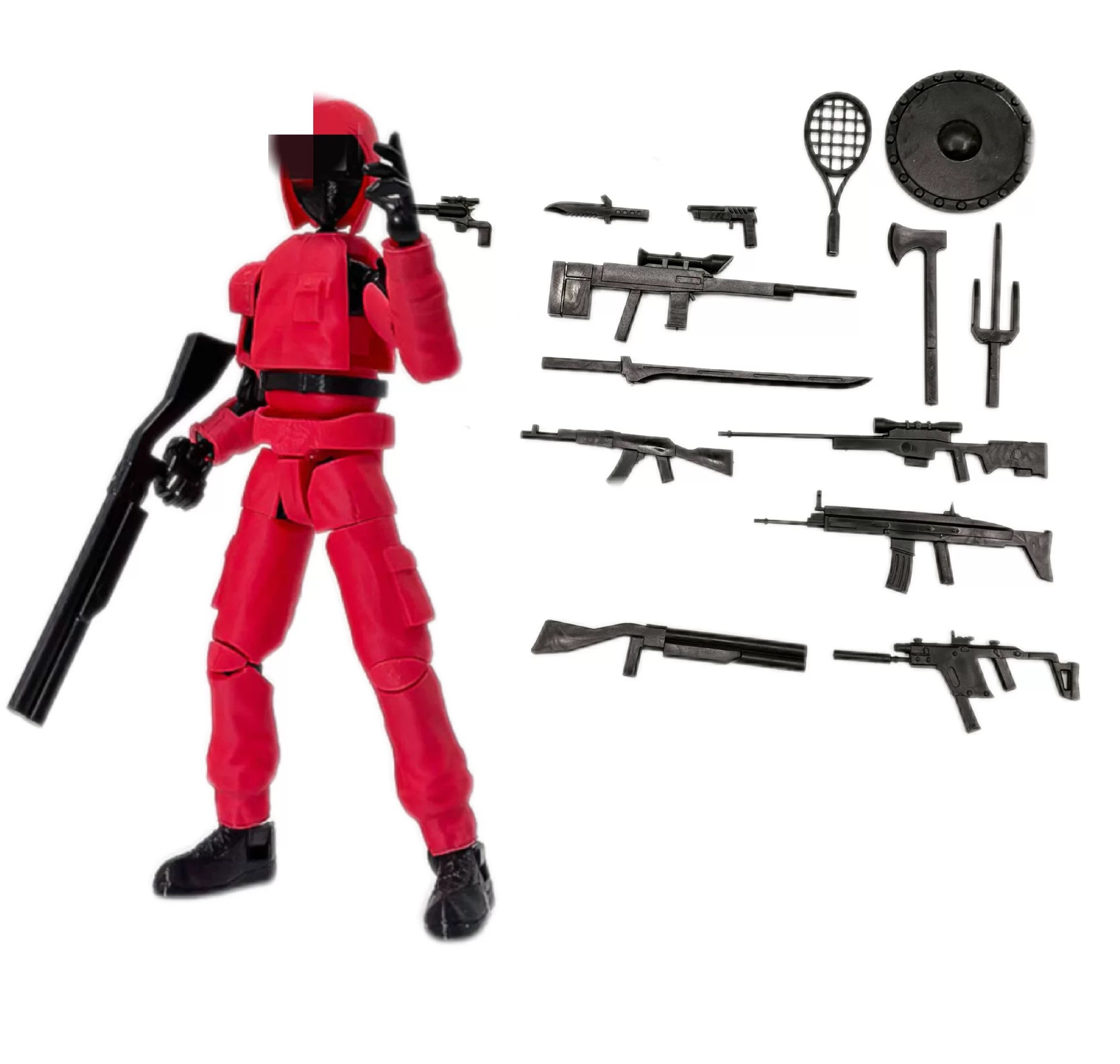 Movie - themed Peripherals: Authentic Articulated Little Red Figures