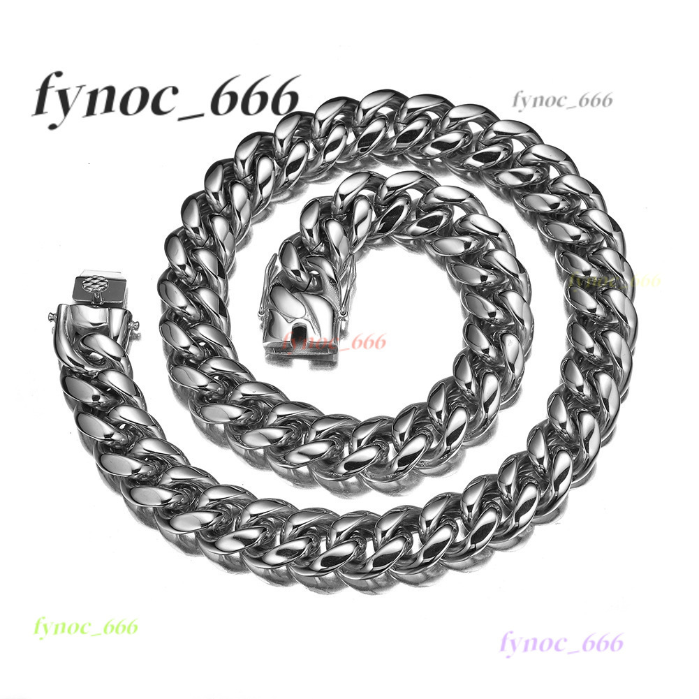 Faucet Chain Necklace Miami Cuba Silver Stainless Steel Trendy Men 6mm 8mm10mm12mm 14mm 16mm 18mm Gold Cuban Link Chain 1pcopp