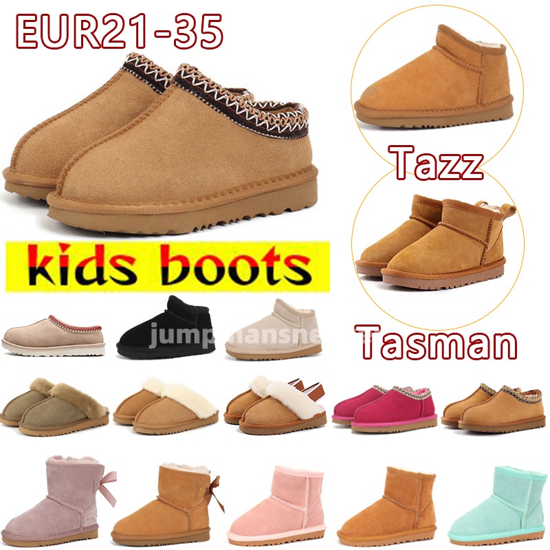 Kids Boots Snow boots Toddler Tazz Tasman Slippers Children winter Half Boots Youth Athletic Boys Infant Girls Chaussures baby Teenagers Booties outdoors eur 21-35