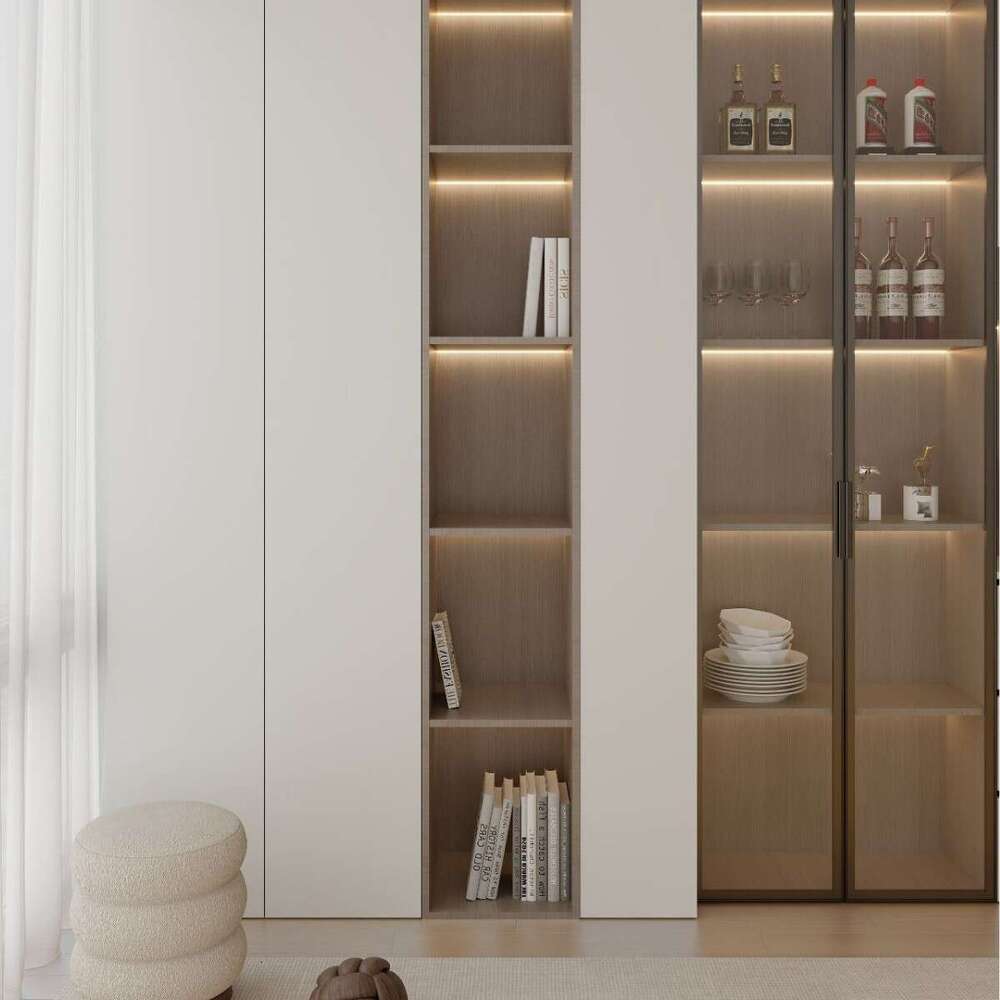 Full House Simple Home Bedroom Small Apartment Swing Door Wardrobe Cloakroom Combination