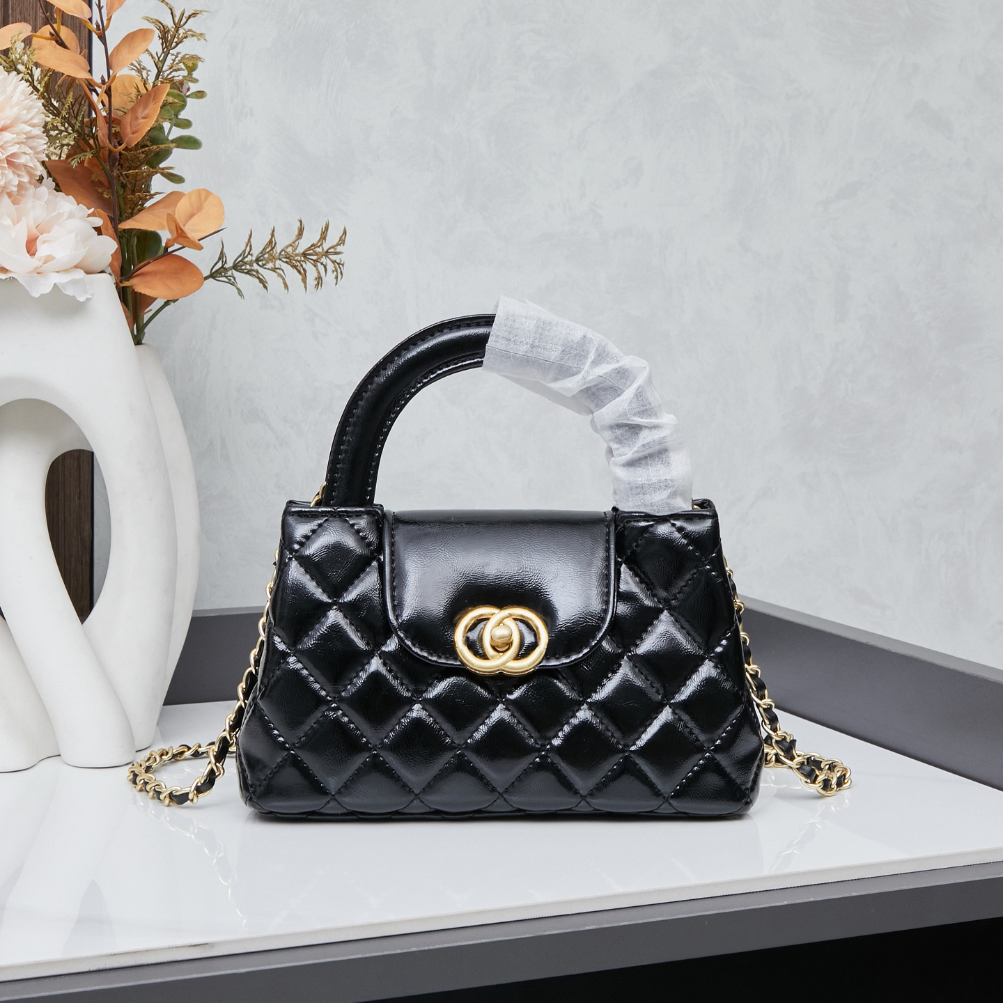 Luxury designer bag shoulder bag Totebag women's high-quality leather chain gold metal suede double pack large capacity shopping bag shoulder carrying bag 44