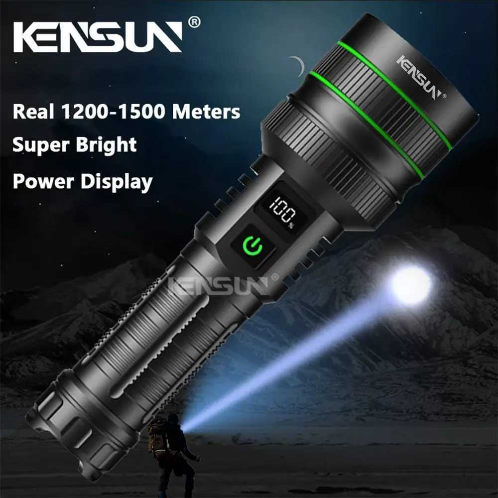 High Power Tactical Torch Most Powerful LED Flashlight Long Shot Zoomable Lantern For Camping Outdoor Builtin 26650 Battery C250915
