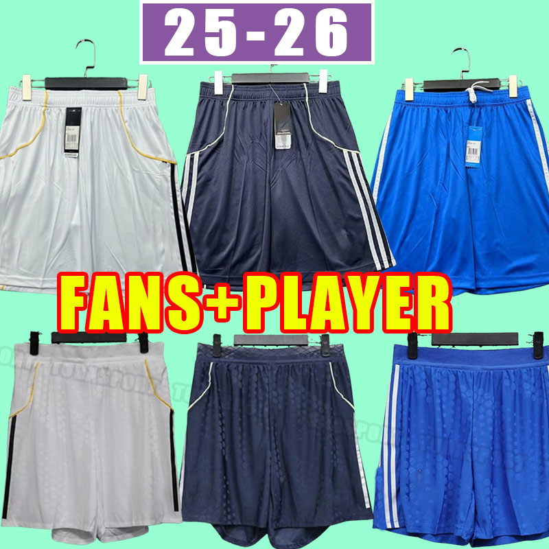 2025 2026 Real BENZEMA Madrids soccer shorts VINI JR MODRIC Camavinga 25 26 Tchouameni Asensio KROOS Rudiger Fan version football pants away third BELLINGHAM