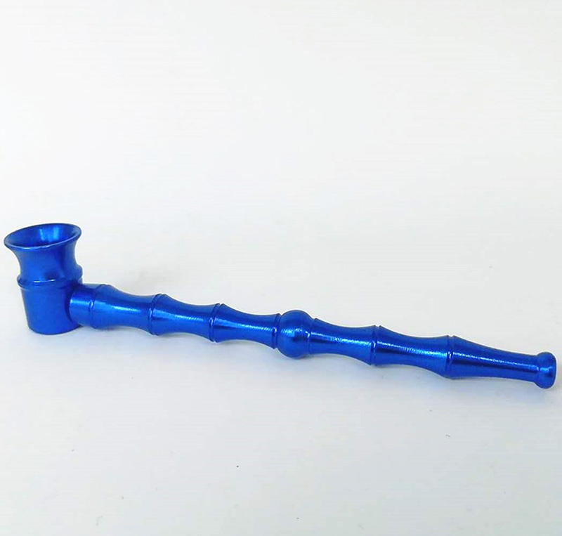 Metal aluminum Pipe Portable Bamboo Pipe For Men to Smoke Tobacco Leaves and Sweat Tobacco Pipe Y7