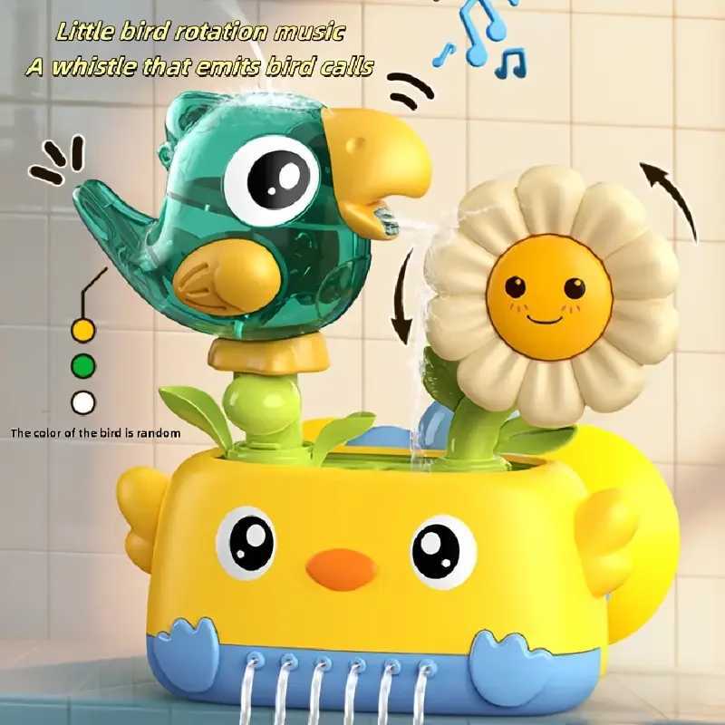 Flower Bath Toys for Kids Rotating Water Play Shower Fun Baby Bath Toys Bathtub Toy Water Pool Toys Toddler Shower Toy Boys Girl C250915