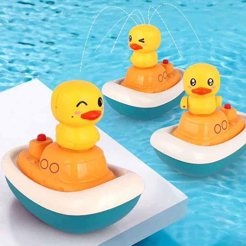 New Bath Toys Baby Water Game Pirate Ship Duck Model Faucet Shower Electric Spray for Kids Swimming Bathroom Baby Toys Gifts C250915