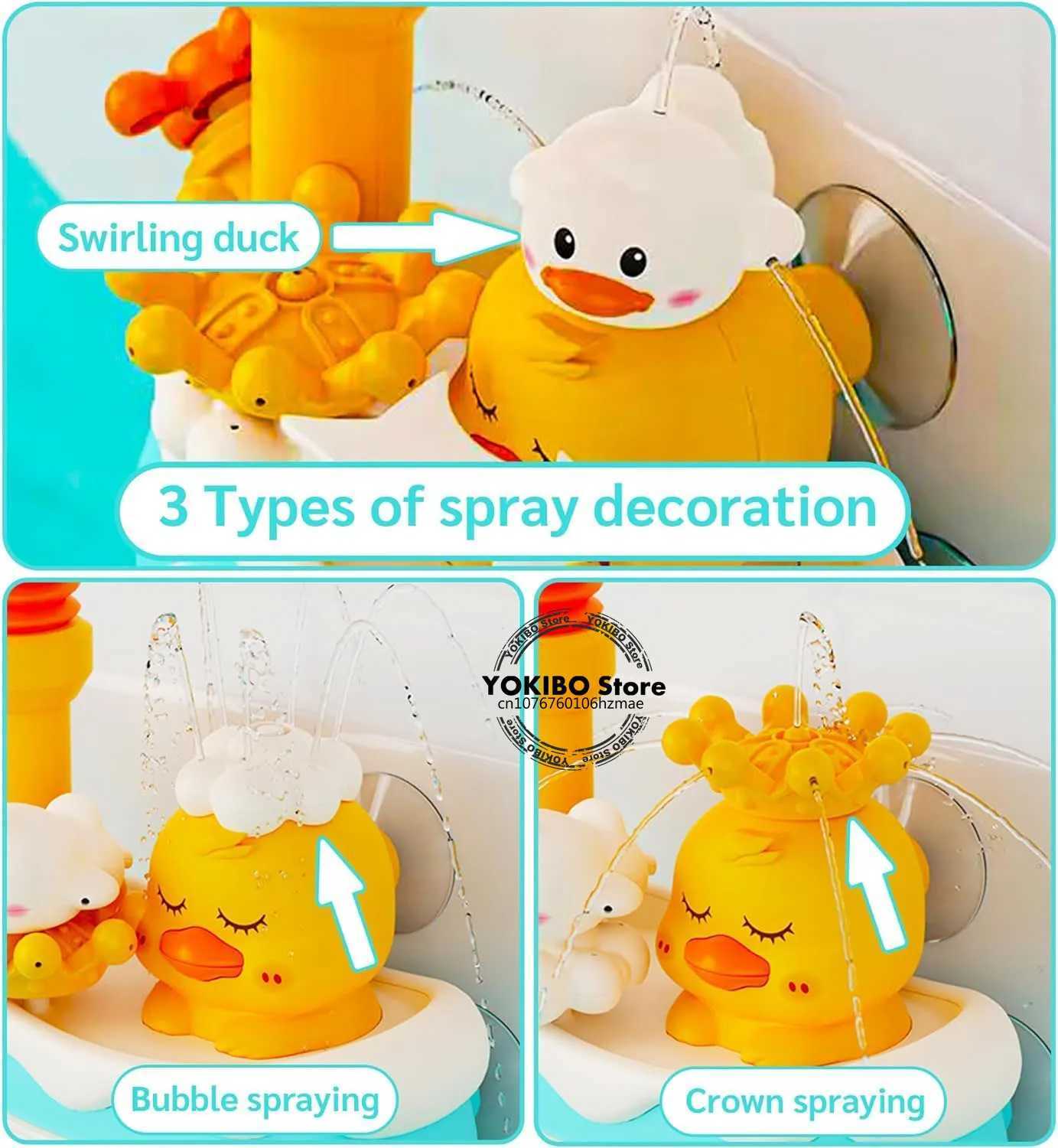 Baby Bath Toys Bath Shower for Toddler 4 in 1 Bathtub Toy with Sunflower Shower 3 Water Spray Sprinkler BathTub Toys for Baby C250915