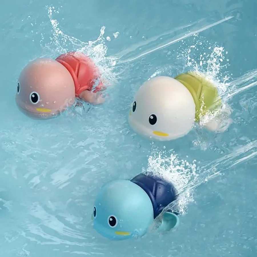 Baby Bath Toys Water Chain Clockwork Bathing Cute Swimming Turtle Toy Toddler Pool Beach Classic Toy For Kids Water Playing C250915