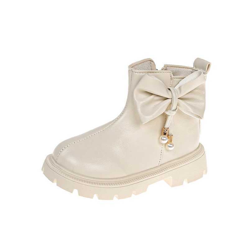 Girls Ankle Boots with Big Sweet Bows Kids Leather Boots Round Toes Soft Sole 2025 Autumn Children Princess Short Boots ElegantXJ250915