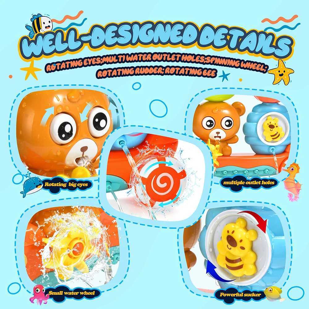 Baby Bath Toy Wall Sunction Cup Track Water Games Children Bathroom Monkey Caterpilla Bath Shower Toy for Boys Girls Kids Gifts C250915