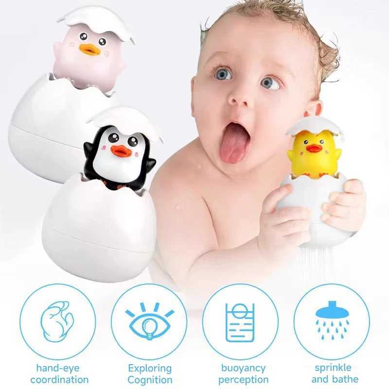 Spray Water Animal Egg Toy For Kids Bath Fun Water Play Summer Pool Game Interactive Joyful Toy Cute Animal Shape Water Gun Gift Y250915