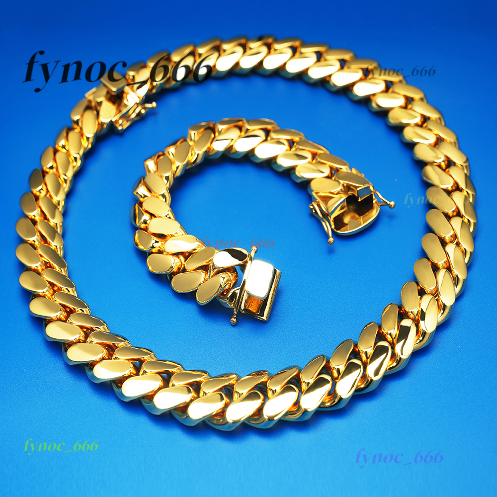 Customized 24k Gold 20mm Cuban Chain Wholesale HipHop Cuban Chain Miami Chain Necklace