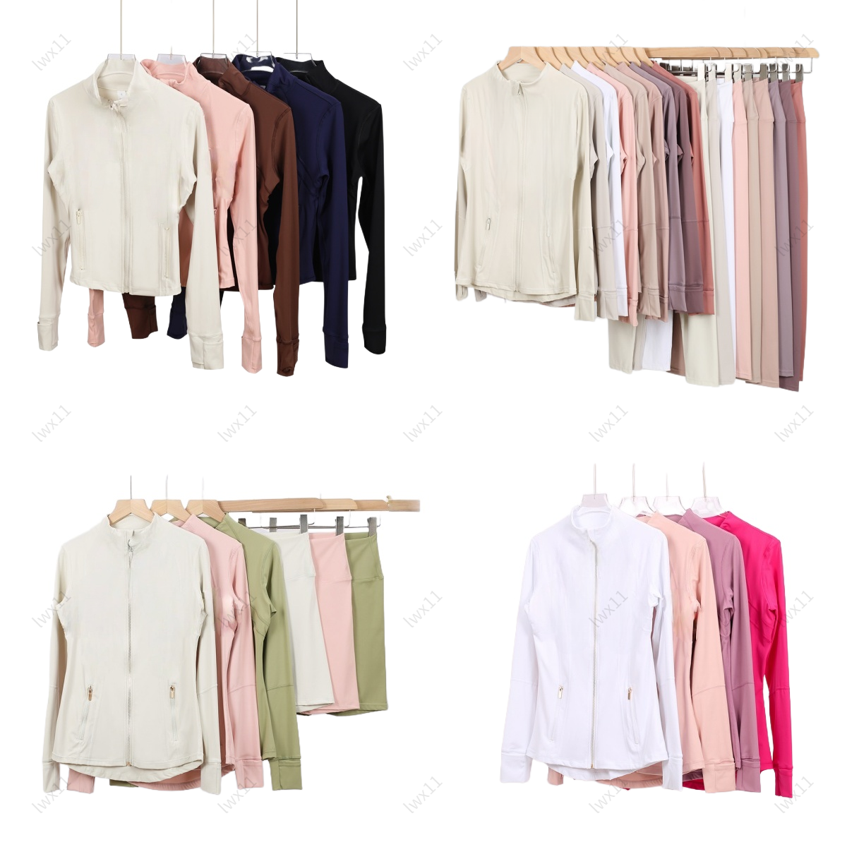 Hot sale Yoga Jacket Women set Define Workout Sport Coat Fitness Sports Quick Dry Activewear Top Solid Zip Up Short jacket High-grade Polyester material