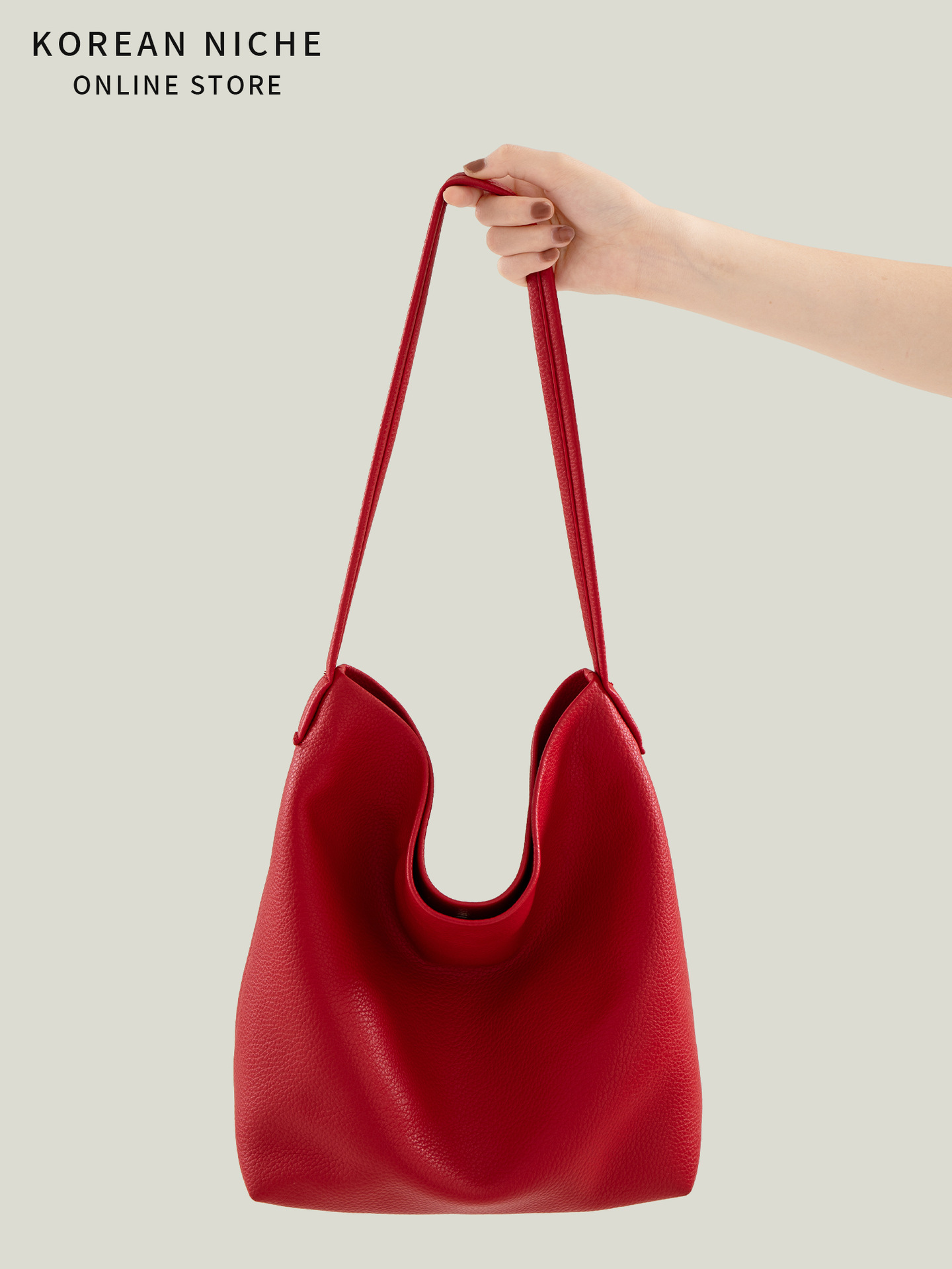 2025 New Korean-Style Large Capacity Soft Leather Tote For Women Unique Design Lazy Style Versatile Handheld And Shoulder Bag