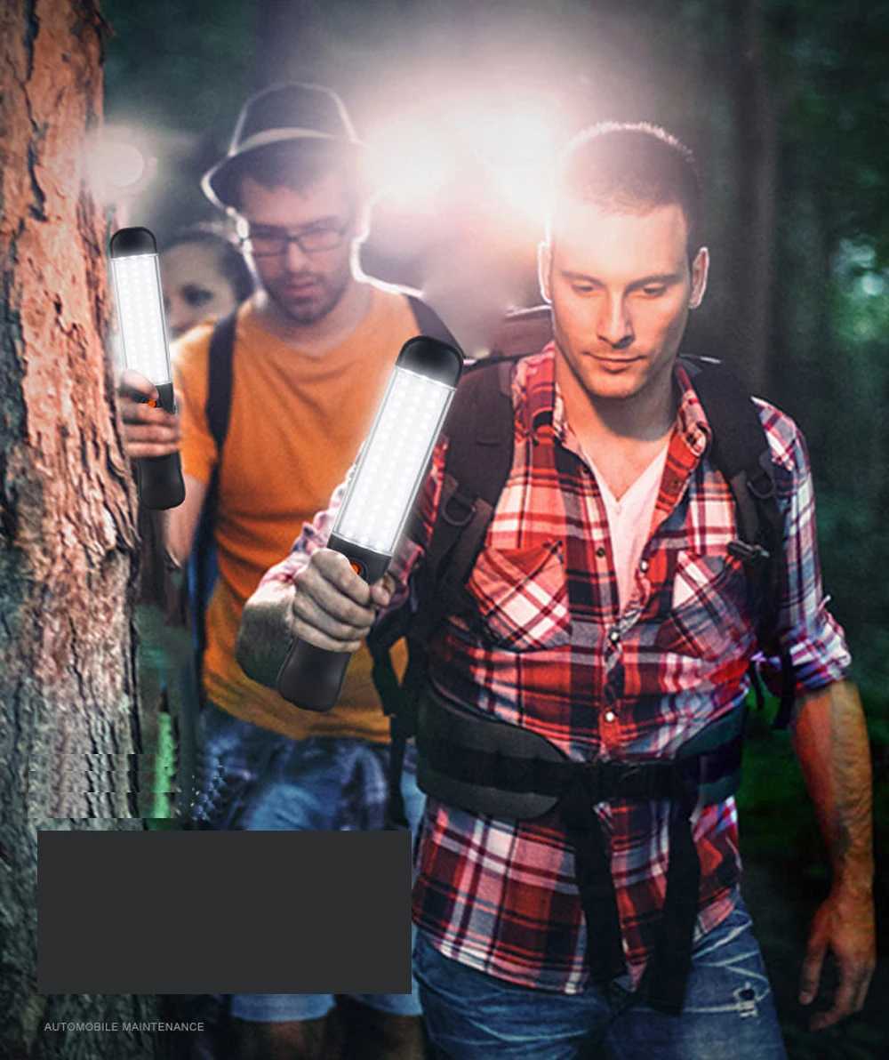 LED Flashlights Rechargeable Work Light with Magnetic Base and Hanging Hook 3 Modes Floodlight for Car Repair Grill Outdoor Use C250915