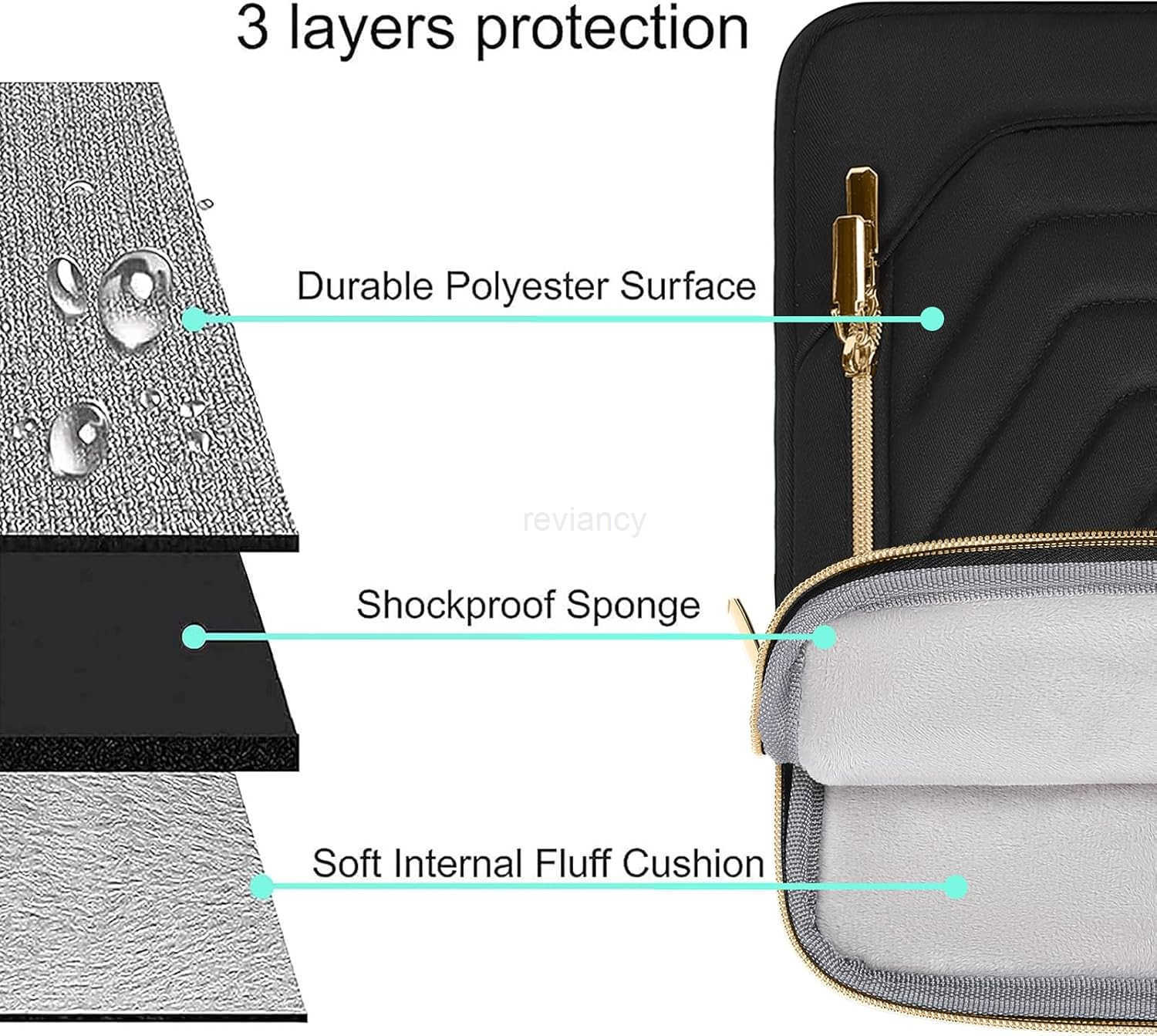 Laptop Shoulder BagComputer BagMessenger Briefcase with Front Inverted Trapezoid Quilted PocketW250915