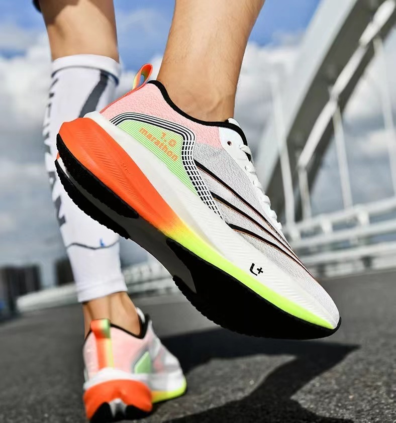 ONKE Running Women Autumn Lightweight Breathable Shock Absorption Mesh Sports Men Thick Bottom Non-slip Wear-resistant Marathon Shoes