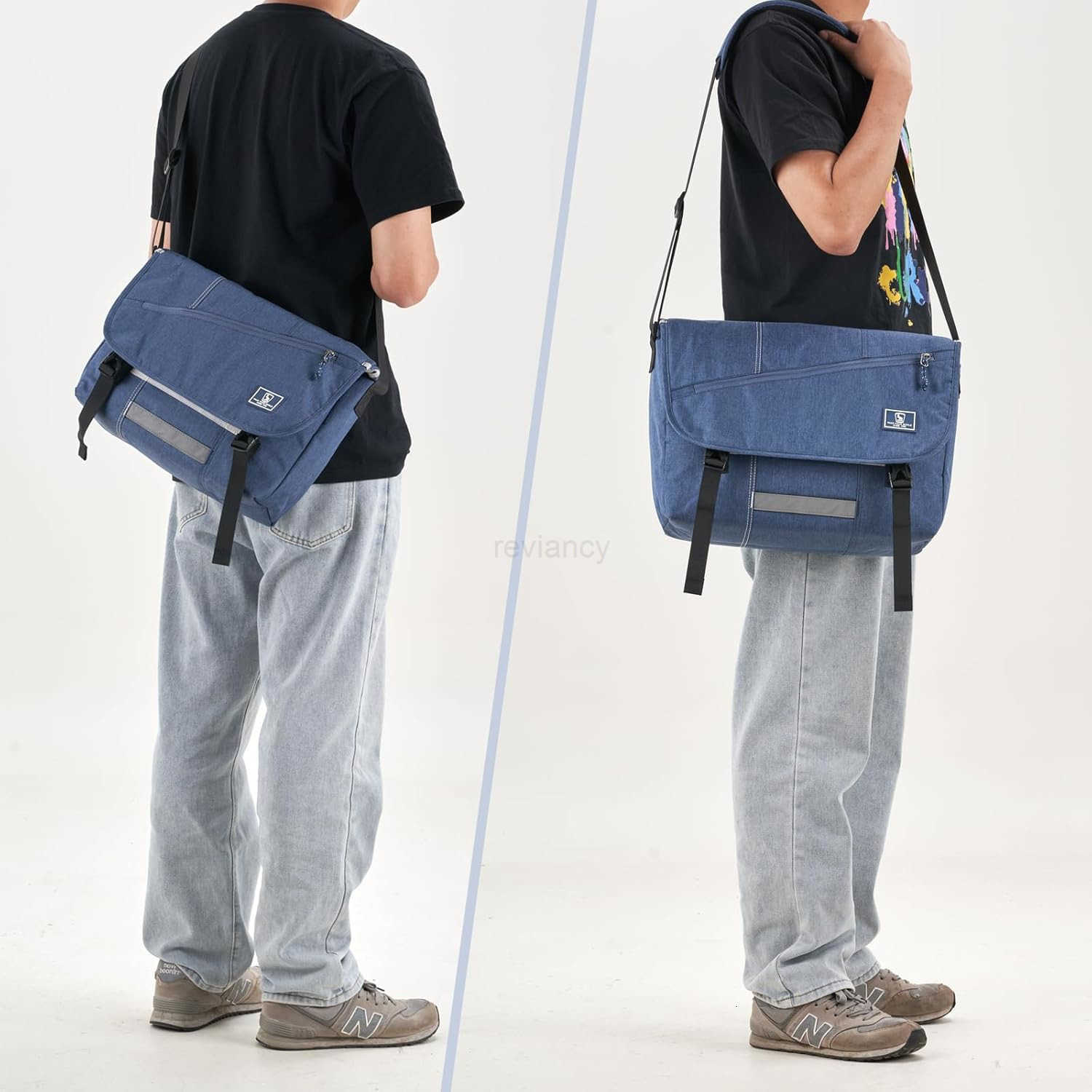 Travel Messenger Bag for Men 156 Inch Laptop Satchel Bag Men Crossbody Shoulder Bags Briefcase Computer Bag Large Work College BlackW250915