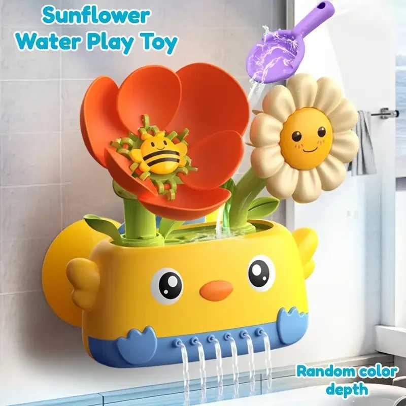Flower Bath Toys for Kids Rotating Water Play Shower Fun Baby Bath Toys Bathtub Toy Water Pool Toys Toddler Shower Toy Boys Girl C250915