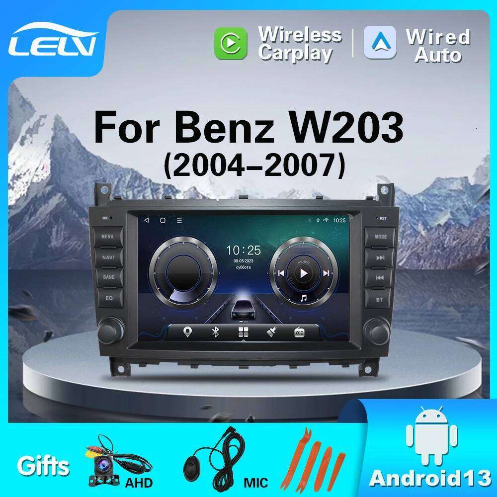 LE Android pour Mercedes Benz Classe C W203 W209 C180 W219 2004-2011 Carplay Multimedia GPS 2din Car radio 8inch-no06