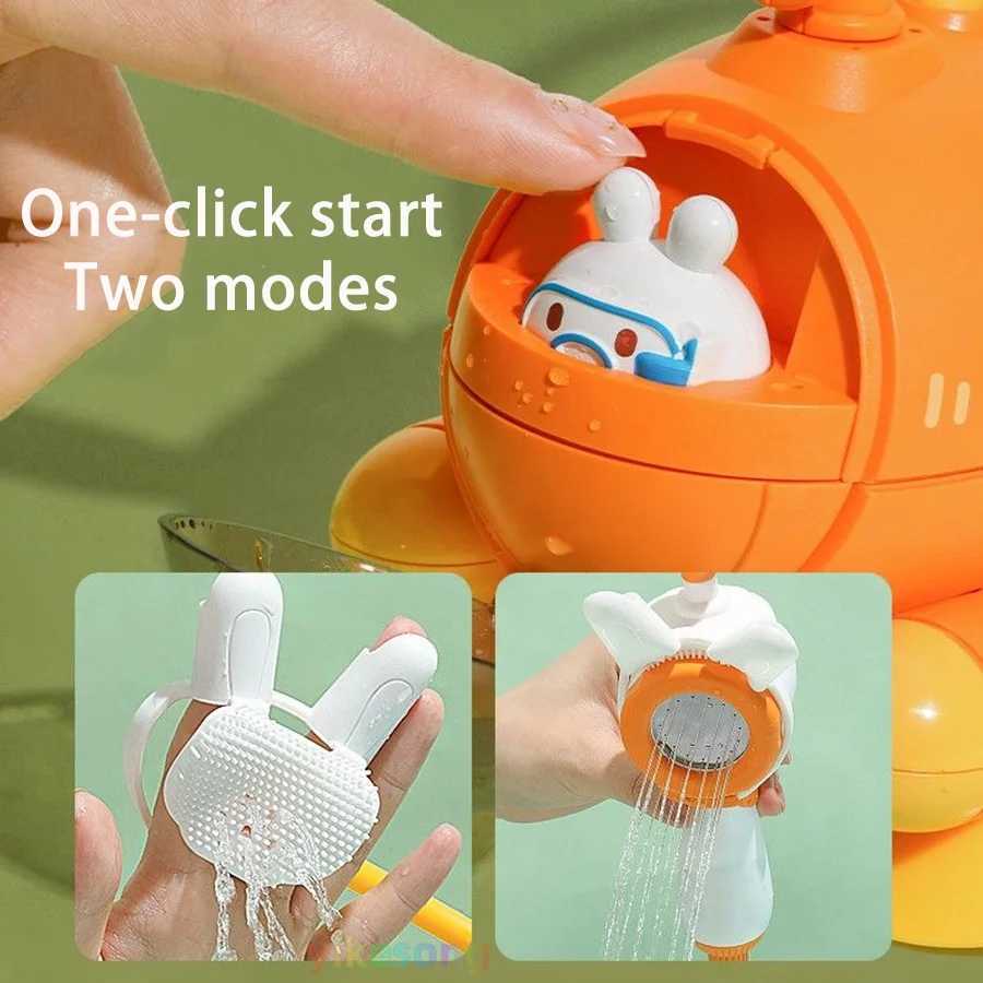 Baby Bath Electric Submarine Toys Shower Sucker Interactive Play Spray Bathtub Water Toys Sprinkler Baby Shower for Kids C250915