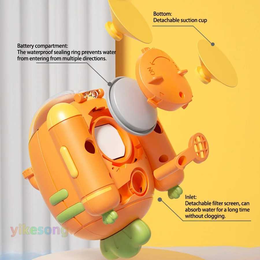 Baby Bath Electric Submarine Toys Shower Sucker Interactive Play Spray Bathtub Water Toys Sprinkler Baby Shower for Kids C250915