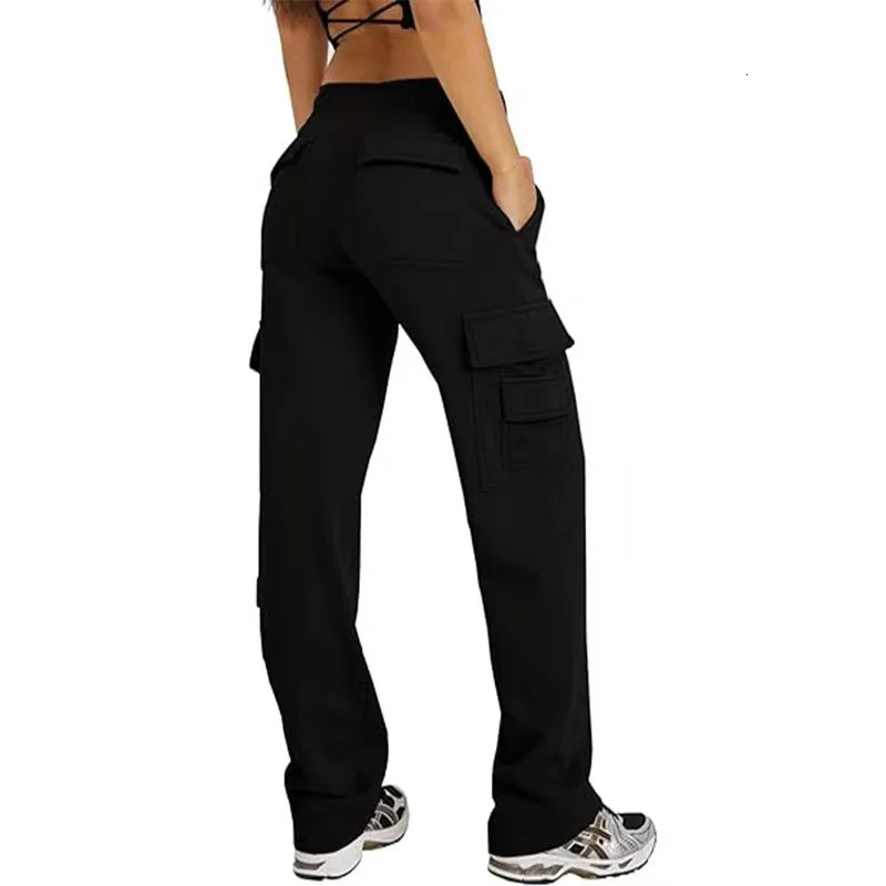 Womens Cargo Pants Sweatpant High Waisted Sweatpants Jogging Baggy Slacks Multi Pockets 2025 250915