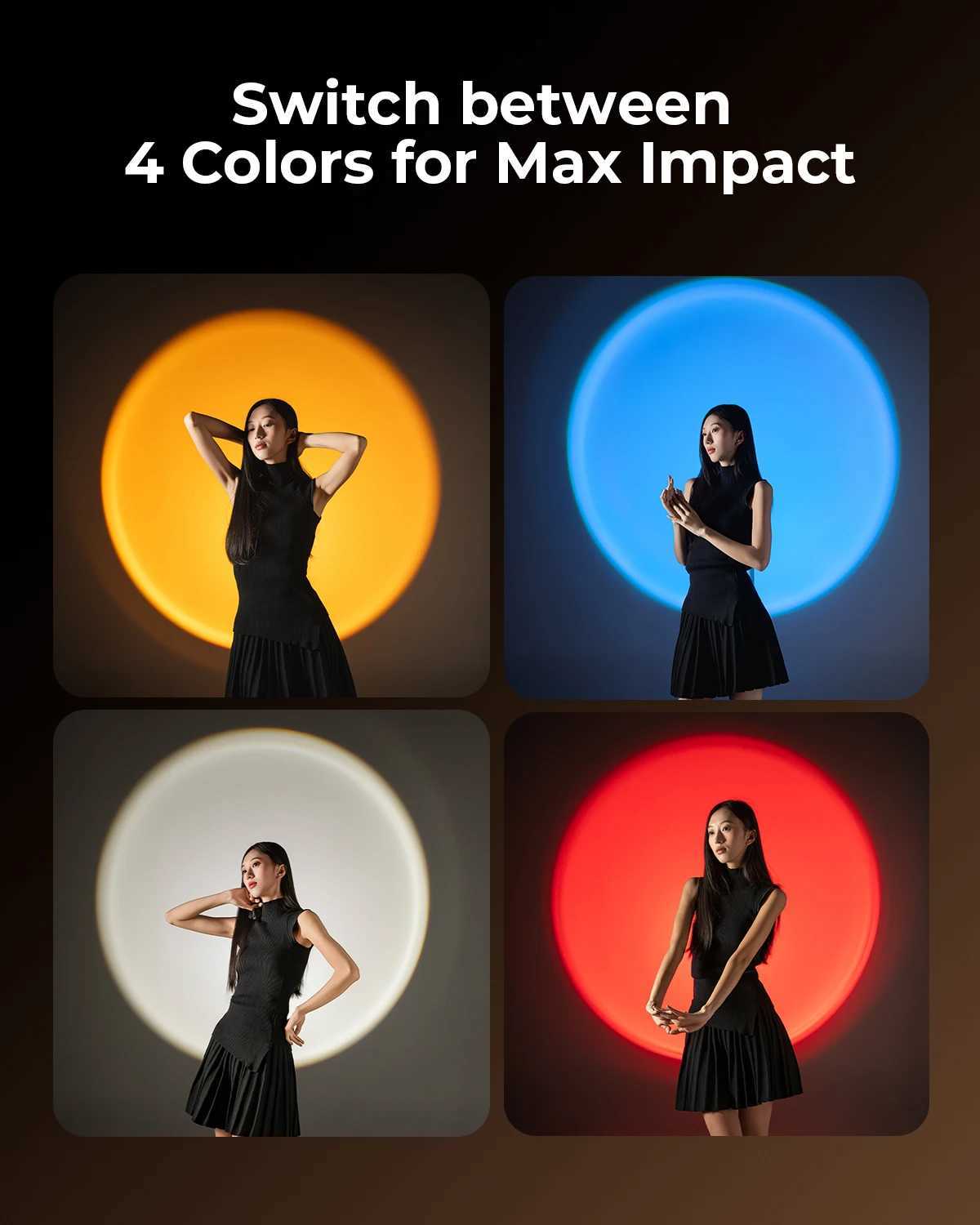 SmallRig RF 10C RGB LED Photography Flashlight 7500mAh 4 Color Fill Ambient Light w 20 Patterned Light Filters Video Light 4634 C250915