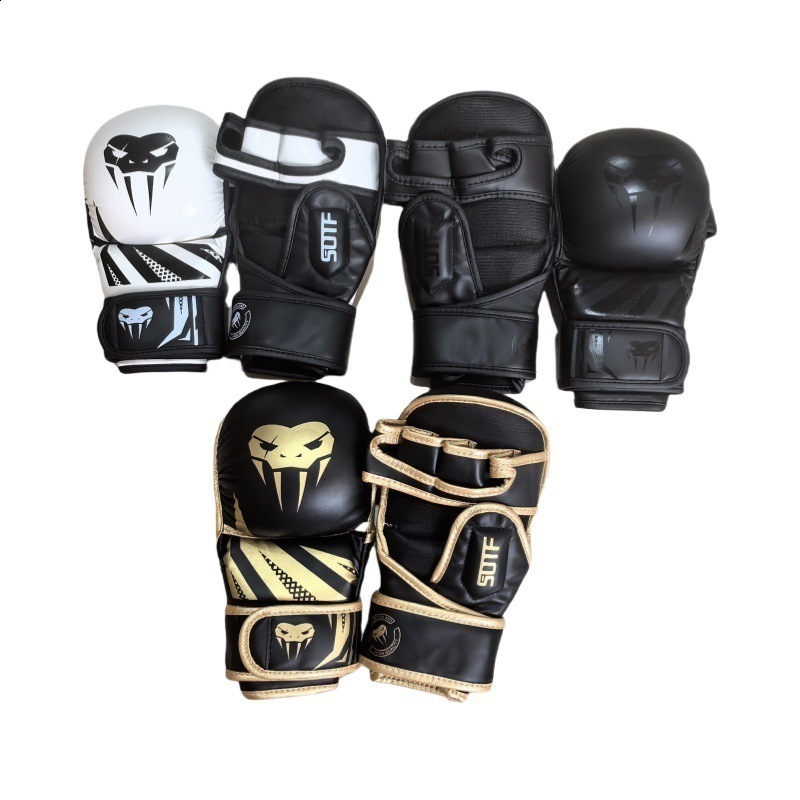 Professional MMA Half-Finger Boxing Gloves Thickened Sanda Muay Thai Fighting Training Gloves Boxing Training Accessories 240710