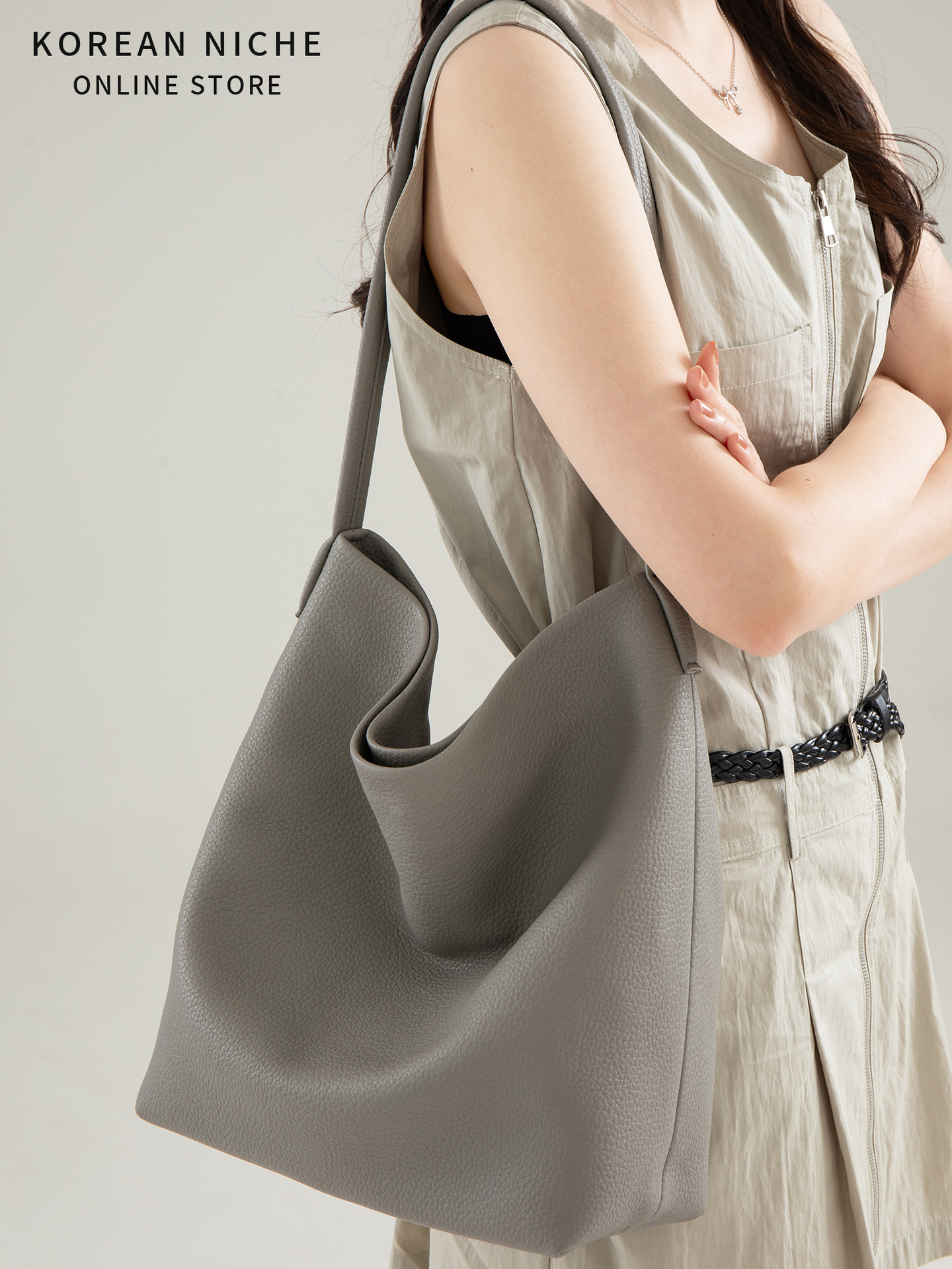 2025 Hot-Selling Korean-Style Large Capacity Soft Leather Tote For Women Unique Design Lazy Style Versatile Handheld And Shoulder Bag