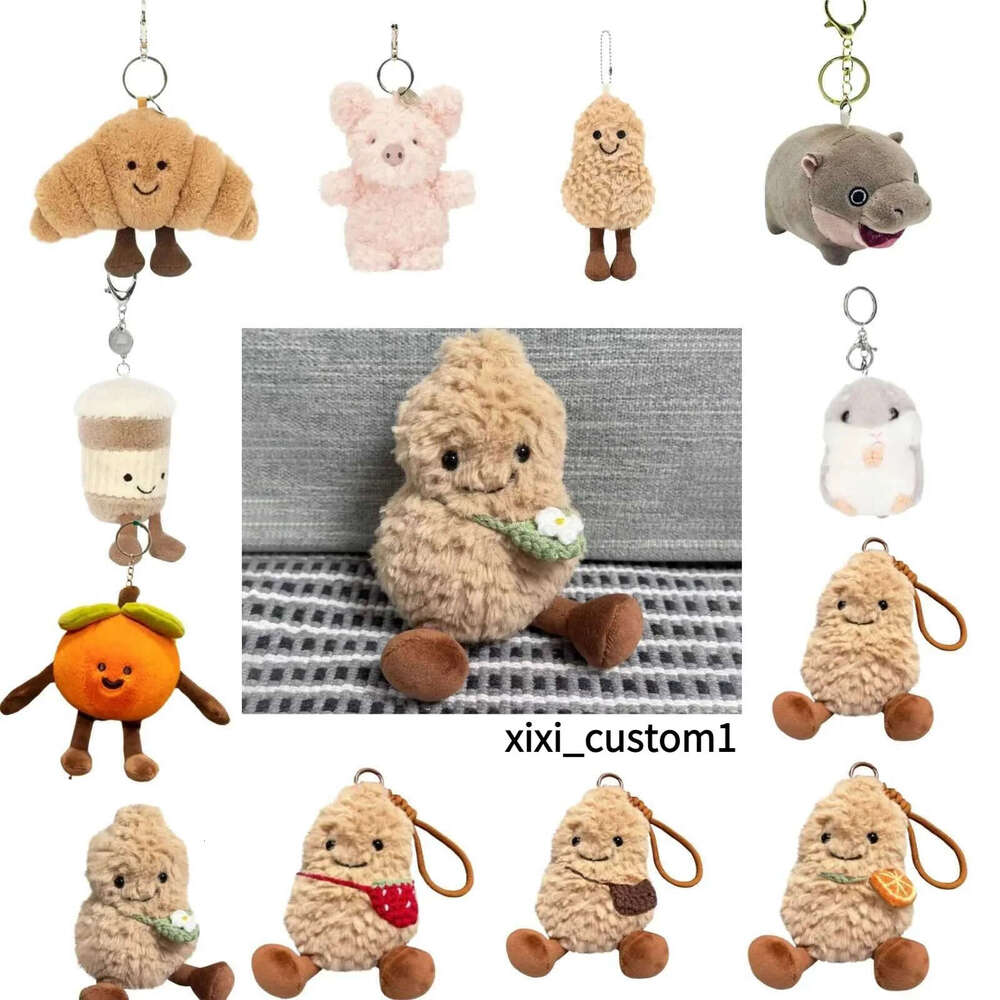 2025 New style Jelly Cat Kawaii Plush Toys Cartoon Dolls Childrens Gifts Novelty Funny Keychain For Hanging On Mobile Phones Or Bags