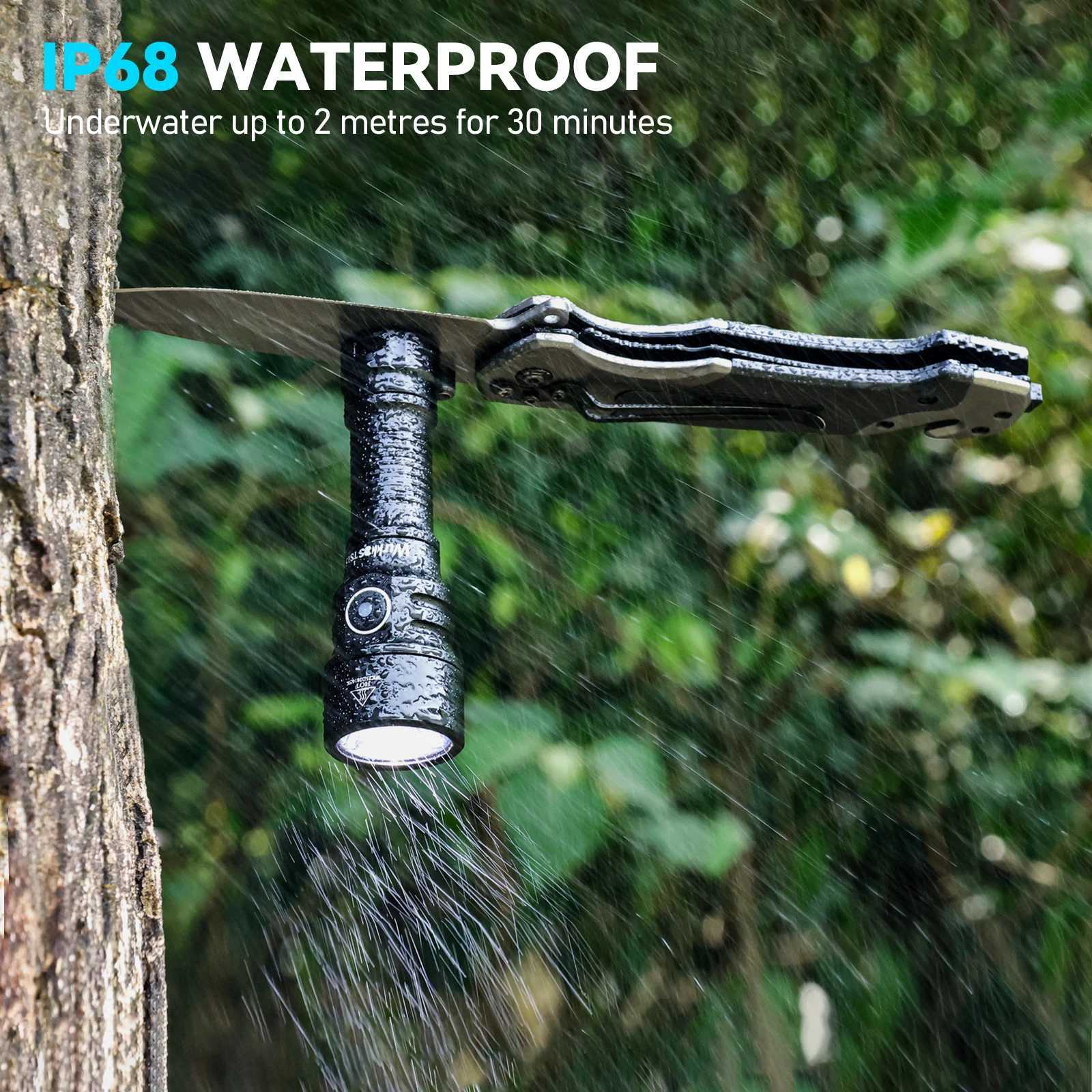 Wurkkos TS15 Mini Torch 900LM Rechargeable LED Flashlight 14500AA Portable Work Light IP68 Waterproof Magnetic Lamp for Hiking C250915