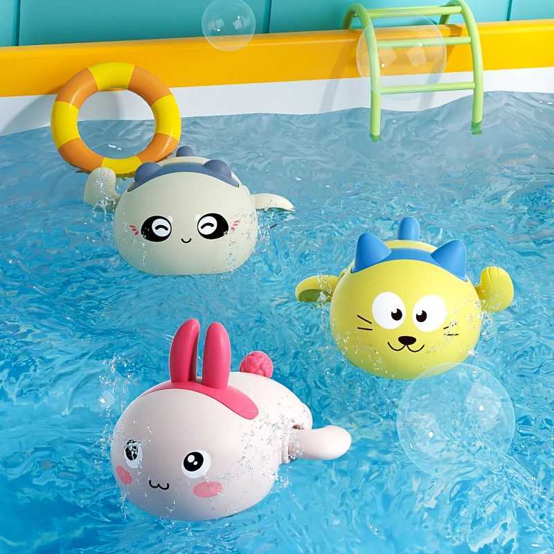 Baby Bath Toys Floating Wind Up Toy Cute Animal Clockwork Bathtub Swimming Pool Toy for Toddlers New Born Bathtub Toys 13 Year C250915
