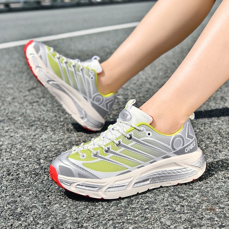 ONKE Women's 2025 New Autumn Lightweight Mesh Breathable Running Men's Shock Absorption Anti-Slip Odor-Resistant Sports Shoes Women