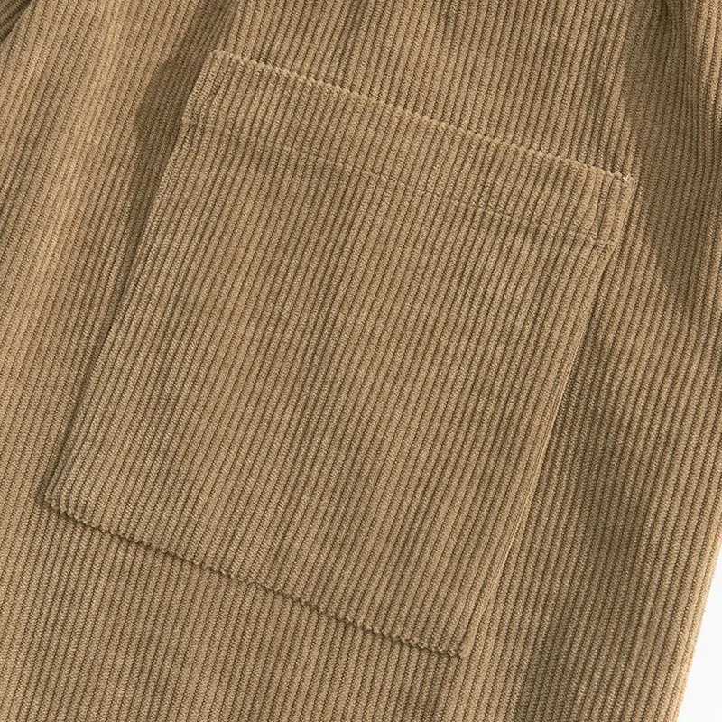Fall Mens Casual Loose Drawstring Pants Fashion HighEnd HipHop Style Premium Corduroy Trendy Cuffed PantsXJ250915