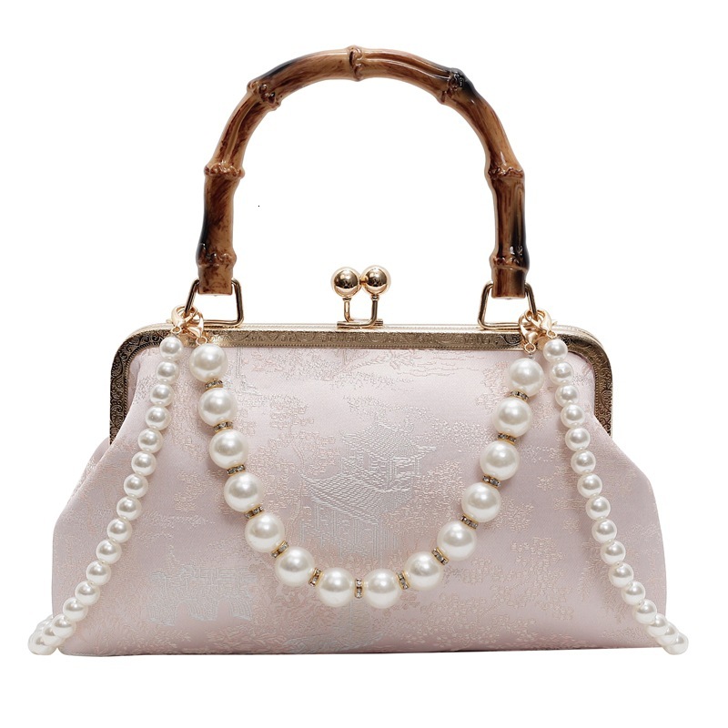 Luxury Brand Designer Bag High-End New Chinese Style Embroidered Hanfu Bag Ancient Style Handheld Cheongsam Bag Single Shoulder Chinese Tassel Crossbo