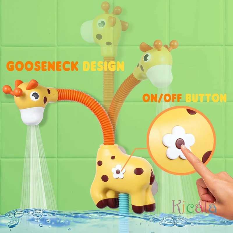 Giraffe Electric Water Sprinkler Toddler Bath Toys for Infants 360 Degree Rotating Kids Shower and Water Play Toy C250915