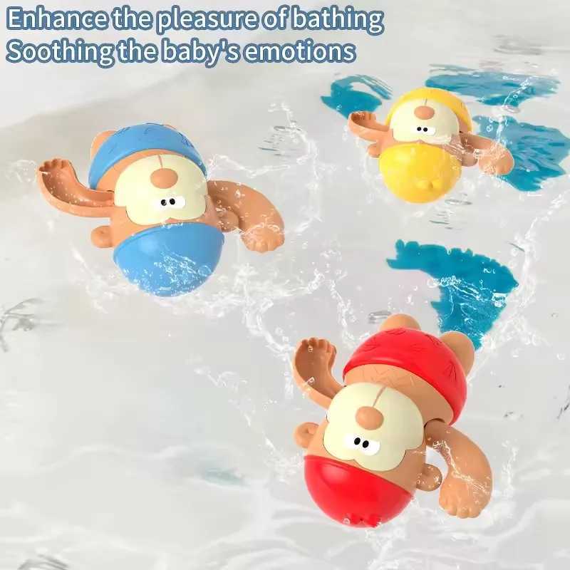 A small monkey toy for childrens bathing driven by a spring is an educational and exquisite bathing toy for children C250915