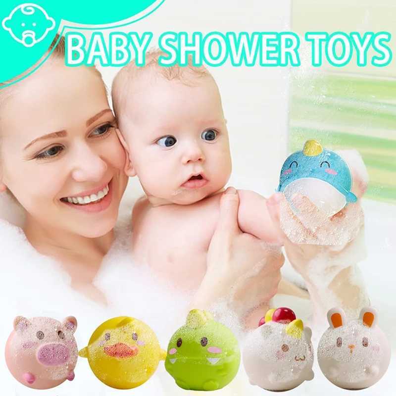 Random Animal Light Up Baby Bath Toys Toddler with Fishing Net Bath Tub Toys for Baby Swimming Water Baby Shower for Kids C250915