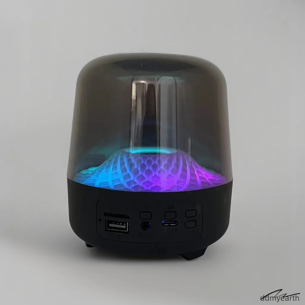 Sound Box Bluetooth Subwoofer Colorful Glass Home High Volume Wireless Computer Audience RGB LED Desktop Portable Speaker Festival New Year Gift ddmyE