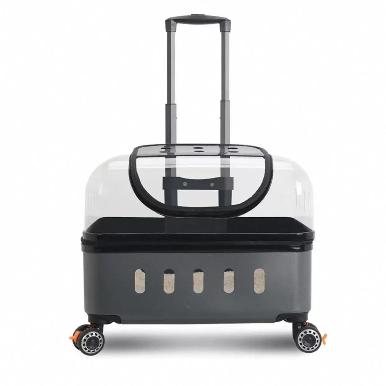 Pet suitcase cat bag portable for outdoor use large size two cats luggage transparent dog suitcase aviation suitcase small cart