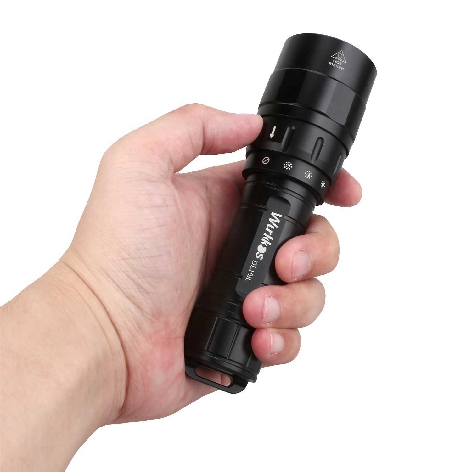 Wurkkos DL10R 21700 Scuba Diving Torch 4500LM Rechargeable XHP702 LED Lamp Underwater Lantern IPX8 Fishing Light Rotary Switch C250915